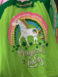 Unicorn green short sleeve, 7-8