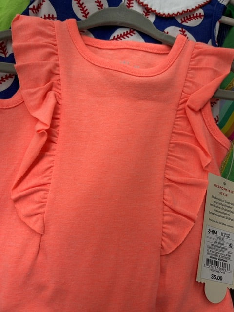 Ruffle sleeveless, 3-6M