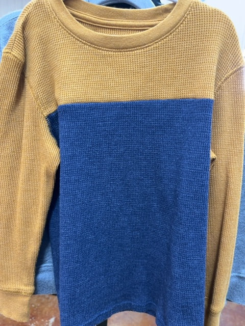 Long sleeve waffle, 4T