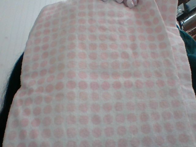 pink dot receiving blanket