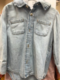 Jean long sleeve hood, 2T