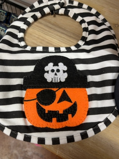 Pirate pumpkin bib