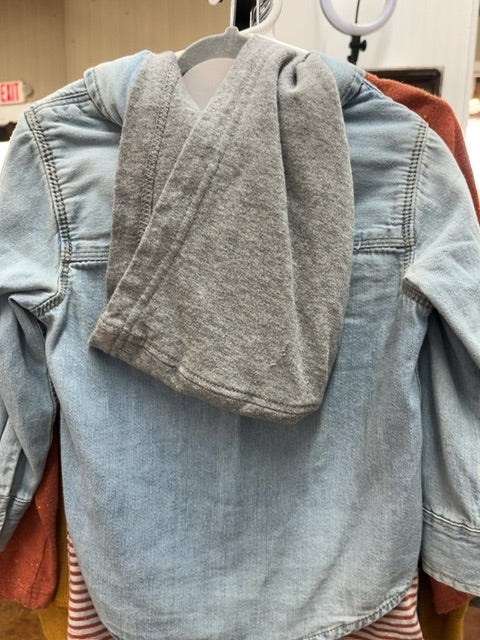Jean long sleeve hood, 2T
